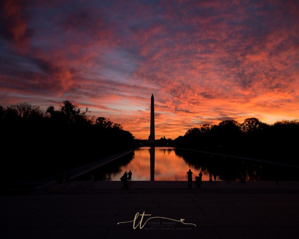 Sunrise at the Washington Monument