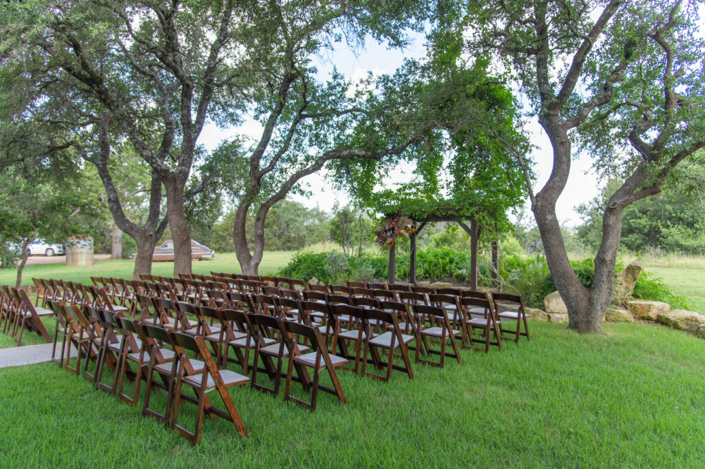 Dripping Springs venue Vista West Ranch's Live Oak Trees.